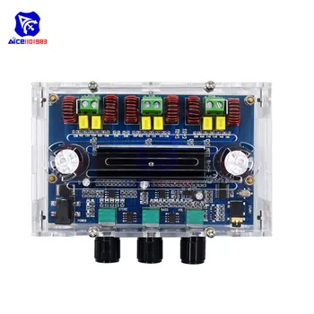 Diymore TPA3116D2 Bluetooth 5.0 Amplificador Digital de Conselho de 2.1 Canais Classe D Amplificador de Alta Potência 2x50W 1x100W DC 12-24V w/ Case
