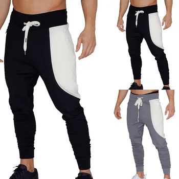 2020 Nova Moda dos Homens do Algodão Jogger Calça Casual Zíper Solta de Calças de Treino de Ginásio com Calças de Fitness Jogger Calças S-2XL