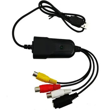 Easycap USB 2.0 Sintonizador de TV DVD Captura Conversor de Registro do Receptor de Áudio e Vídeo