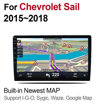 Para Chevrolet Sail 3 Sail3 Springo EV Chevytaxi Premium~2018 2din GPS Rádio BT Navi MAPA player Multimídia sistema