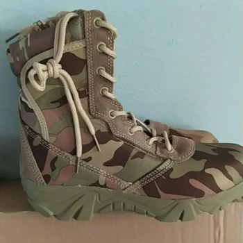 Inverno Homens do Exército Militares Botas de Caminhada Sapatos Tático Botas Zip Tático Desert Combat Boots antiderrapante, resistente ao Desgaste e Tênis para Caminhada