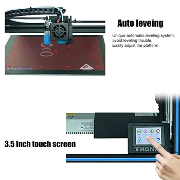 Tronxy impressora 3D X5SA-400/X5SA de Alta Precisão 400*400*400mm de impressão Maior tamanho de 3,5 polegadas TFT Touch Screen PLA ABS Filamento