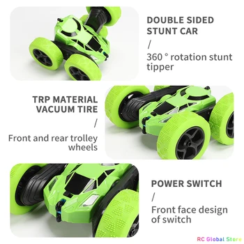 2.4 G RC Stunt Deriva Deformação de Buggy Carro Rock Crawler Rolo de Carro 360 Graus Crianças Robô Carro de Controle Remoto Brinquedos para Presentes