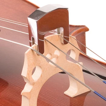 NEW-Metal Prateado, Violoncelo Prática Mudo Violoncelo Silenciador Para Violoncelo Picada de Peças