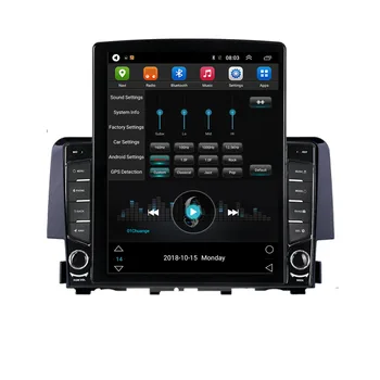 Áudio de Rádio 64GB Para HONDA CIVIC 2016 2017 2018 2019 Android de 10 DSP IPS Car Multimedia Navi Chefe da Unidade de Tesla Jogador em seu GPS