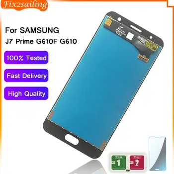 Para Samsung Galaxy J7 Primeiro-G610F G610K G610L G610S G610Y de Trabalho de AMOLED Display LCD Touch Screen de Montagem