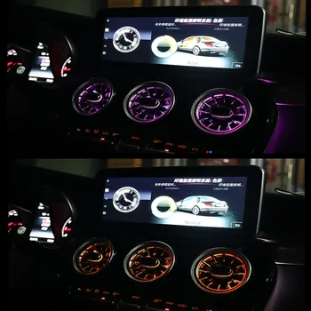 Turbina luzes LED de saída para a Mercedes benz W205 GLC frente da classe Ar condicionado, centro de Ventilação de entrada