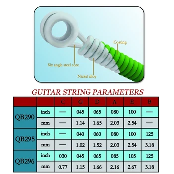 2020 4 5 6 cordas Para Baixo Elétrico Guitarra Seqüência de Alto teor de Carbono do Aço Anti-ferrugem Revestimento Cadeia Kit de Instrumentos de Cordas Parte