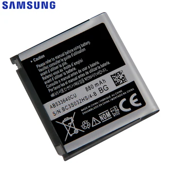 SAMSUNG Original, Bateria de Substituição AB533640CC Para Samsung C3110 G400 G500 F469 F268 G600 G608 J638 F330 F338 GT-S3600i 880 mah
