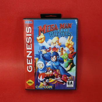 Mega Man, O Wily Wars 16 bits MD Cartão de Jogo Para Sega Genesis Mega Drive Com Caixa de Retalho