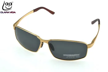 Alumínio-Liga de Magnésio Revestimento Interior Óculos de sol Polarizados Homens UV400 Polaroid Esporte de Condução ao ar livre Designer de Óculos de Sol