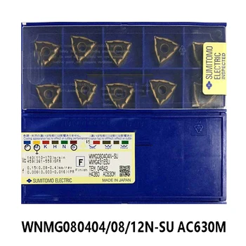 Original WNMG080404N-SU WNMG080408N-SU WNMG080412N-SU AC630M Pastilhas de metal duro WNMG 080404 080408 080412 para Aço Inoxidável