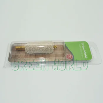 Mundo verde 3pcs/monte 20ga Mop Escova com o Bronze Titular & Core ,Arma Pincel Limpo para Espingarda,Latão Rosca 5/16