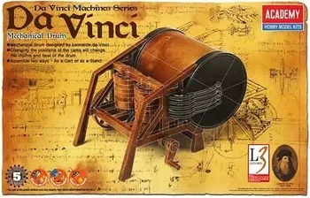 Frete grátis Escala de 1/N Clássica Fantasia de Brinquedo 18138 Da Vinci Mecânica Tambor de Plástico Modelo de Kits