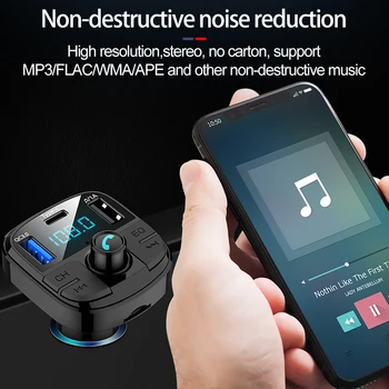Car MP3 Player Transmissor FM USB Carregador Rápido Tipo C de Carga QC3.0 Para BMW 3 5 7 Série E65 E66 F01 F02 E92 M3 E90 F10 F30 M5