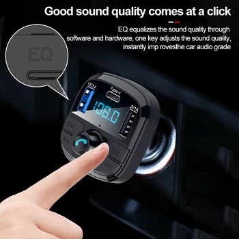 Car MP3 Player Transmissor FM USB Carregador Rápido Tipo C de Carga QC3.0 Para BMW 3 5 7 Série E65 E66 F01 F02 E92 M3 E90 F10 F30 M5