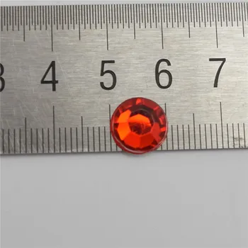 200pcs de Boa Qualidade SS50 10mm vermelho de plástico Esferas de Cristal de Vidro Espalhados Broca Mobil Telefone Beleza, DIY Acessórios