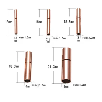 5 Tamanhos de 4 Cores de Alta Qualidade de Aço Inoxidável Caixa de Baioneta Fechos De Couro Pulseira Cordão Colar de Jóias que faz BXGC-001
