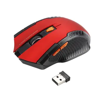 1600DPI 2.4 GHz Wireless Mouse Ratos Rato Óptico Rato para Jogos Com Receptor USB Mause Para PC Gamer, Mouse Gamer