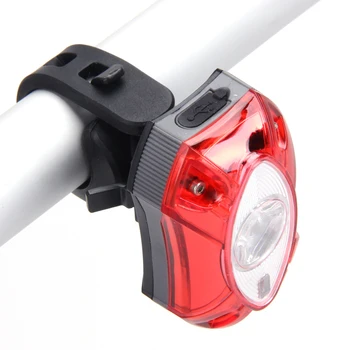 Bicicleta Lanternas traseiras 3W Recarregável USB Traseira Luz de Bicicleta Bicicleta Farol dianteiro Luz de alerta Com interruptor de Acessórios da Bicicleta