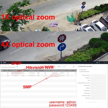 Hikvision Compatível 5MP 4X PTZ Speed Dome Câmera IP PoE 2,8 mm-12mm de Segurança do CCTV do Interior da Câmara IR30M IP66 H. 265 P2P Plug & Play