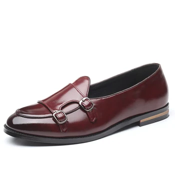 Nova Chegada Homem Mocassins Homens Sapatos de Vestido Vintage de Negócios Casusal Sapatos de Couro Sapatos de Festa para o Casamento do Estilo Britânico de Flats Sapatos