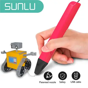 Sunlu SL-600 Impressora 3D Caneta Suporta PLA/PCL Filamento de 1,75 mm Diy Lápis de Brinquedos Para as Crianças&Adultt estimular a Criatividade