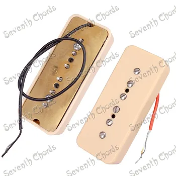 Um Conjunto de 2 Pcs Creme Soapbar P90 Captadores para guitarra Eléctrica / P 90 Sabão em barra Captadores Single Coil