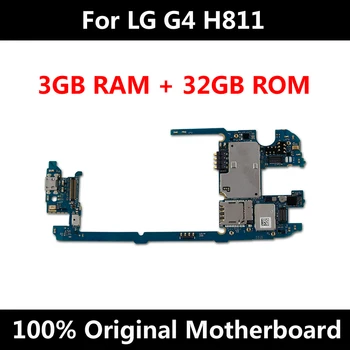 Chegada nova placa-Mãe Para o LG G4 H811 32GB Desbloqueado placa-mãe Com Total Chips Original do Sistema operacional Android Placa Lógica