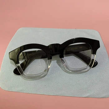 Evove Vintage Armações de Óculos Masculino de Óculos Pretos Homens Grosso Acetato de Nerd de Óculos de Prescrição de Óculos
