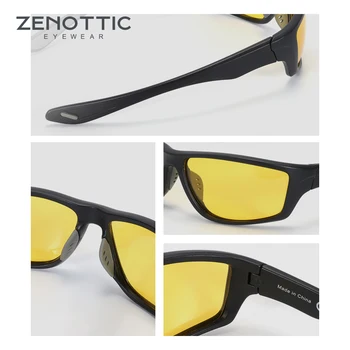 ZENOTTIC Óculos Polarizados Para Homens Motorista de Carro de Óculos de Visão Noturna Anti-reflexo-a Proteção UV400 Óculos HD de Condução de Óculos de Sol