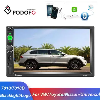 Podofo 2 din Rádio do Carro TF USB Espelho Car Multimedia Player 2 DIN autoradio Para a Volkswagen, Nissan, Hyundai Toyota Kia som do Carro