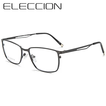 ELECCION de Alta Qualidade da Liga de Óptica Ocular Armações de Óculos para os Homens Miopia Óptica Prescrição de Óculos de Homens, Óculos de