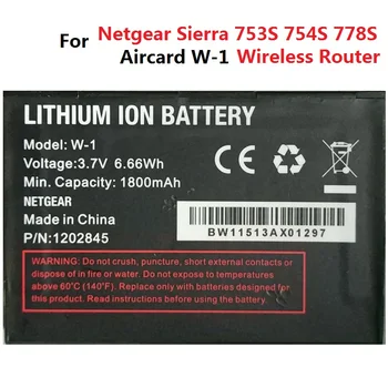 3,7 V 1800mAh W-1 Bateria de W1 para Netgear Serra 753S 754S 778S Roteador sem Fio bateria de Li-Ion de Lítio de Íon de Acumulador Pack de bateria Recarregável de