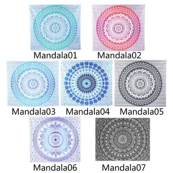 Índia Mandala Tapeçaria Pendurada Na Parede Boho De Decoração De Parede De Pano Tapeçarias Psicodelia Hippie Noite De Lua Tapeçaria Mandala Parede Carpete