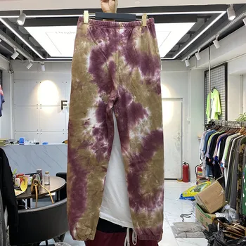 2020fw Tie Dye Kanye West Calças DOMINGO, SERVIÇO de Moletom de alta qualidade, Tecido Pesado, Streetwear Calças