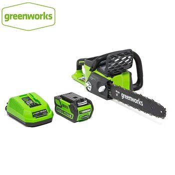 Greenworks 40v 4.0 Ah da Bateria sem Fios Serra da Corrente do Motor sem Escova 20312 Motosserra Com 4.0 ah Bateria E Carregador