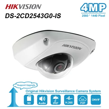 Hikvision 4MP Cúpula de Áudio Câmera IP Wifi PoE Onvif Exterior de Visão Noturna de Segurança do CCTV de Vigilância DS-2CD2543G0-É
