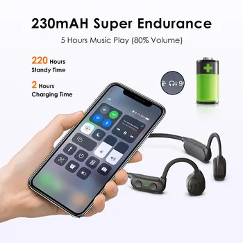 AS10 Osso Condução Auricular IPX5 Impermeável Bluetooth 5.0 Fones de ouvido com Microfone de mãos-livres Chamando de Esportes ao ar livre Fones de ouvido