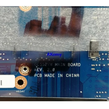 Akemy GL552VW REV2.0 Laptop placa-mãe para ASUS ROG GL552VW GL552V ZX50V FX-PRO original da placa-mãe GTX960M/950M GPU i7-6700HQ