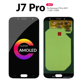 AMOLED J7 Pro 2017 Display LCD Para Samsung J730 do Digitador da Tela de Toque do LCD Para Samsung Galaxy J730F LCD