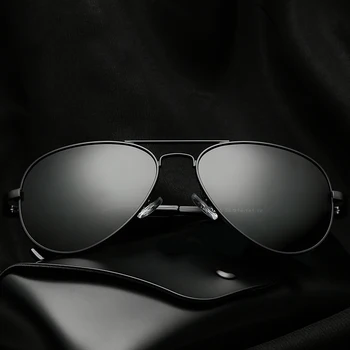 Pequeno-Piloto unisex design clássico Para homens óculos de sol polarizados para os Homens Para as mulheres Sol, Óculos de Proteção do Revestimento de Lente preta