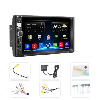 Podofo 2din auto-Rádio 2+32G Android GPS Navi Car Multimedia Player Para VW TOYOTA de GOLFE, Nissan, Hyundai, Kia CR-V autoradio