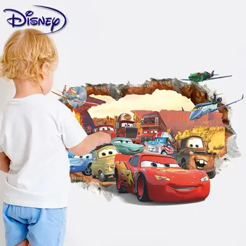 A Disney Pixar Carros Lightning McQueen Adesivo Mater PVC Impermeável Auto-adesivos de Decoração do Quarto de Presente de Aniversário de Brinquedo Para Criança