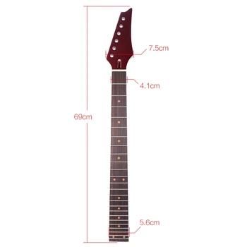 24 Trastes Novos Substituição do braço em Maple Escala em Rosewood Braço para Guitarra Eléctrica Vermelho