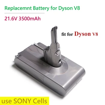 Bateria de substituição para Dyson V8 Real de 3500mAh de 21,6 V Li-Bateria Recarregável de Íon de Vácuo 3.5 Ah V8 Absoluta V8 Animal