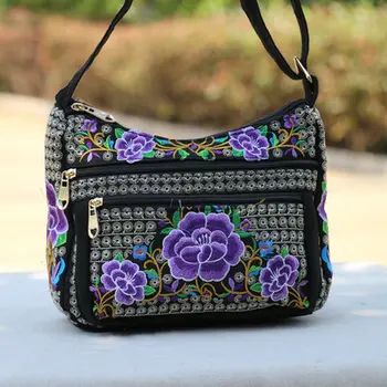 Nova Moda bordado de Mulheres Pequenas bolsas!Inglaterra Estilo de bordado Floral Senhora ombro&Crossbody sacos de Tela Quente Sela Transportadora
