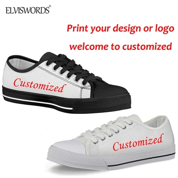 ELVISWORDS 2020 Nova Moda Homens 3D Design Personalizado Vulcanizada Sapatos de Exterior Calçado Casual Baixa superior Sapatos de Lona zapatillas