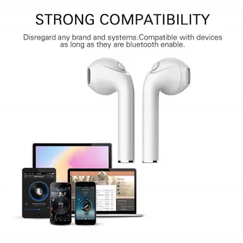 I7s TWS 5.0 sem Fio Bluetooth Fone de ouvido para Alldocube Falar 8H U27GT-3G Tablet Fone de ouvido Música Earbud Caixa de Carregamento