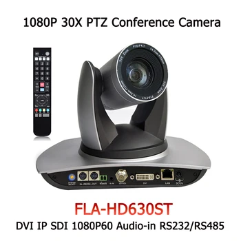 De longa Distância 1080p PTZ Conferência de Vídeo Câmera IP SDI, DVI 30x Câmara H. 265/H. 264 para o Youtube Radiodifusão vMix